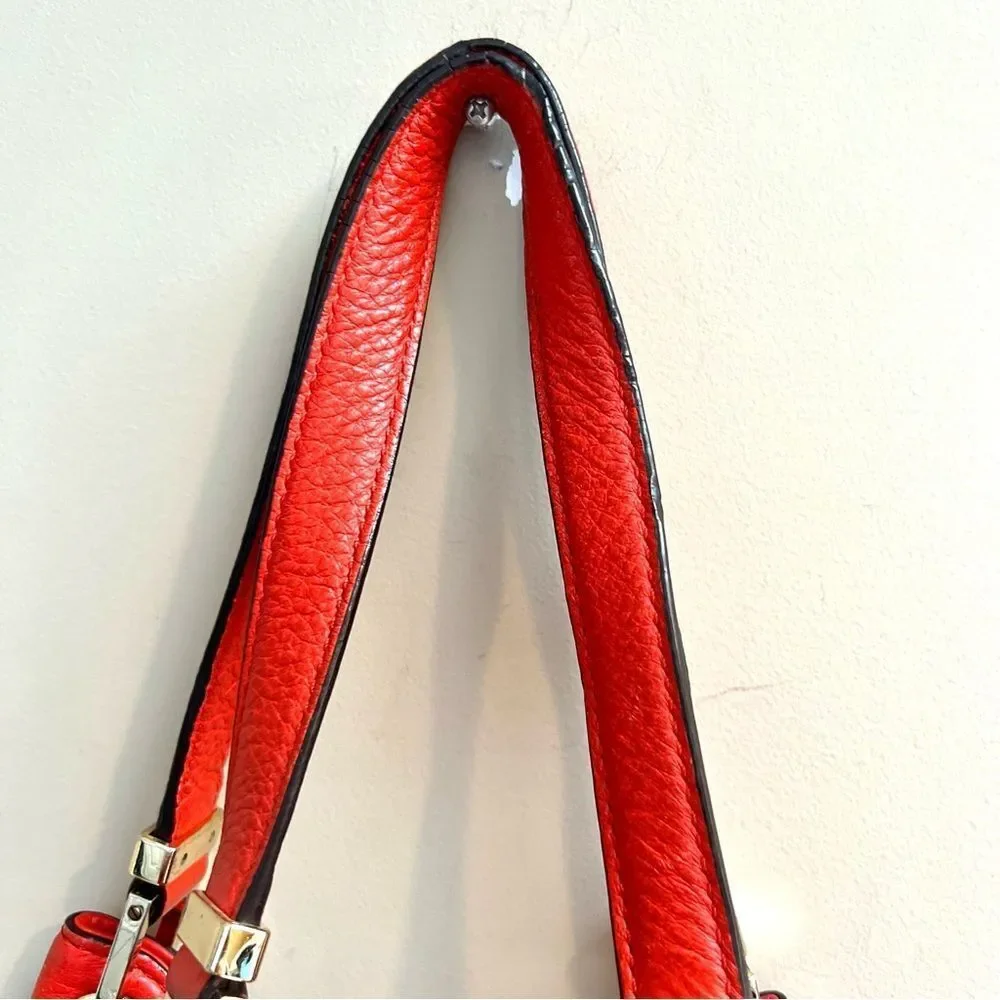 Michael Kors orange leather shoulder Bag